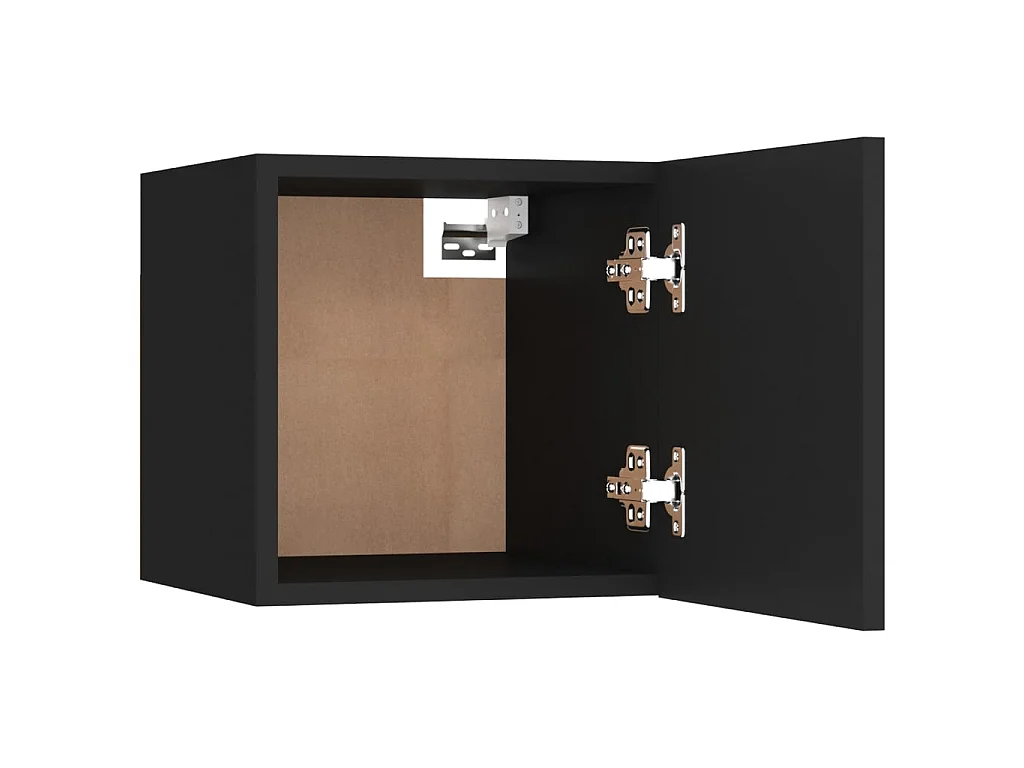 Tables de chevet 2 pcs Noir 30,5x30x30 cm Bois d'ingénierie