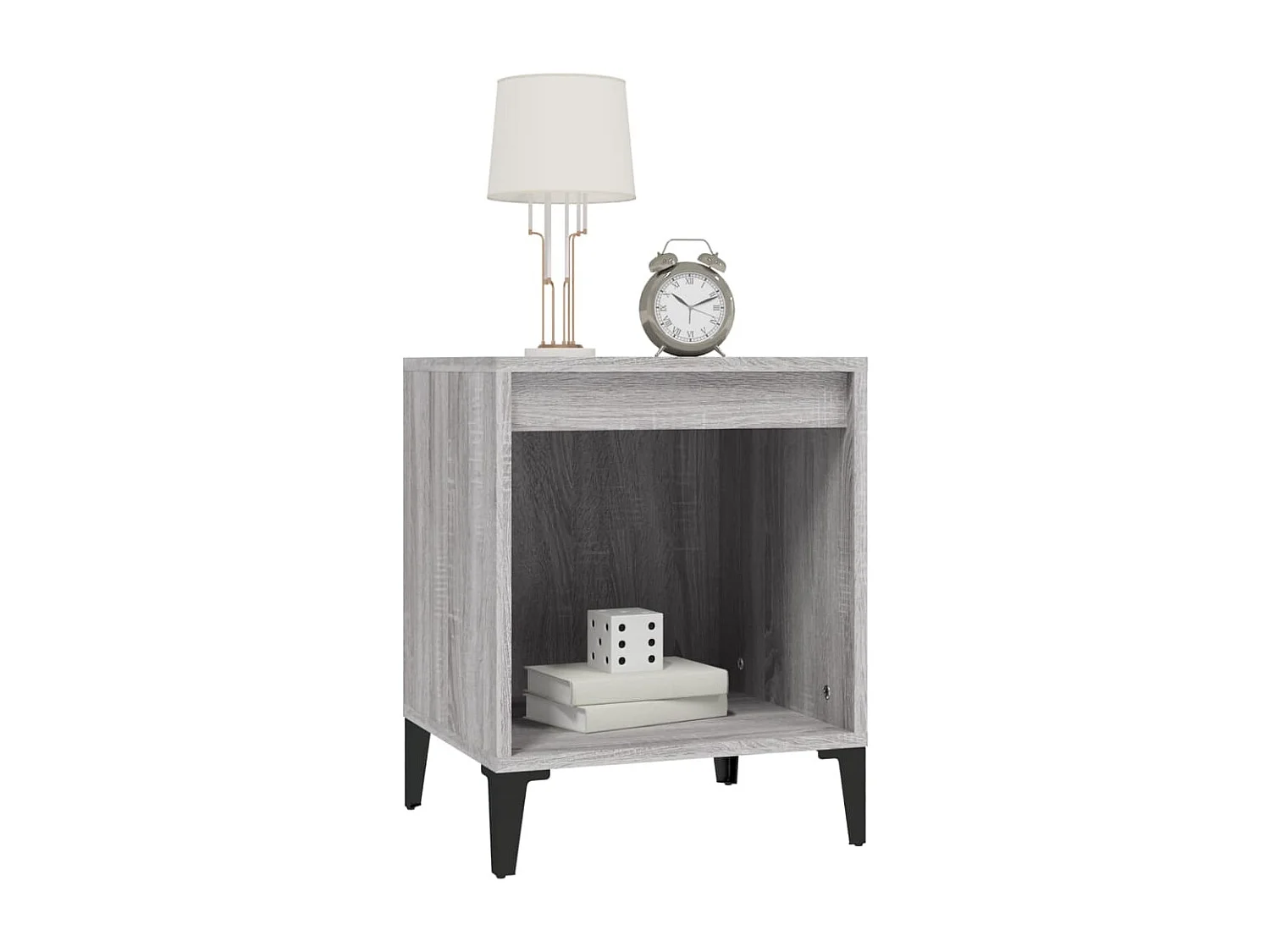 Mesa de cabeceira 40x35x50 cm cinzento sonoma