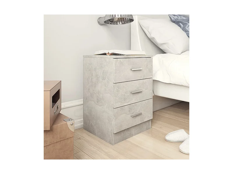 Tables de chevet 2 pcs Gris béton 38x35x56 cm Bois d'ingénierie