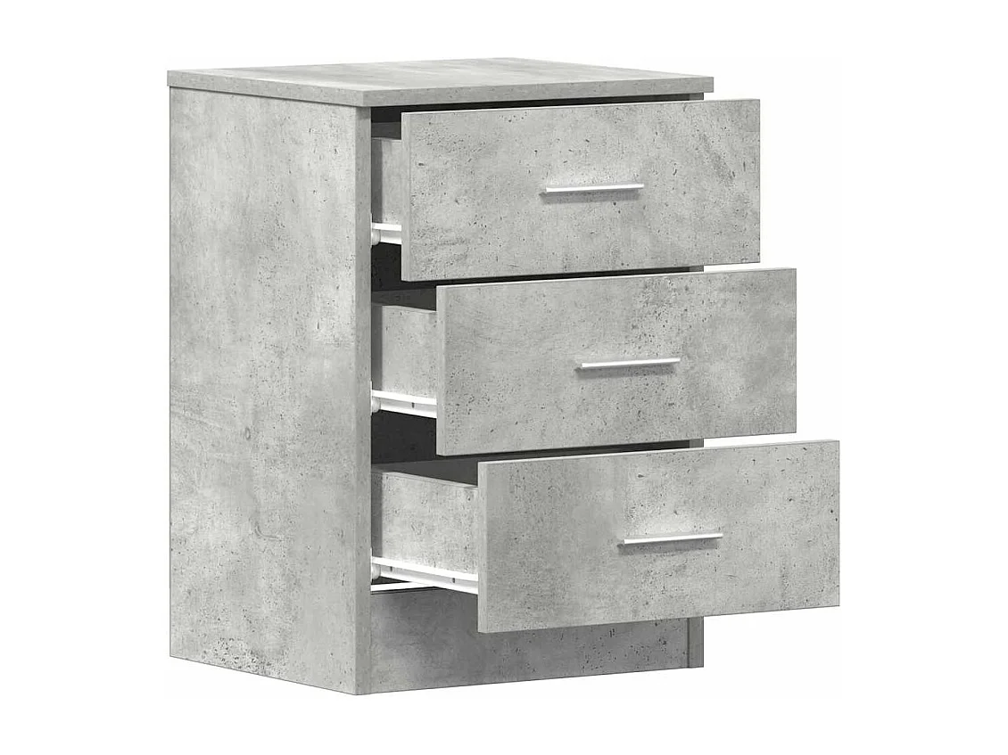 Tables de chevet 2 pcs Gris béton 38x35x56 cm Bois d'ingénierie