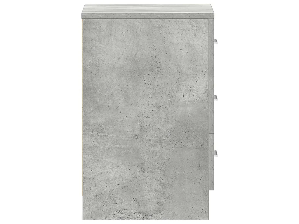 Nachtkastjes 2 st 38x35x56 cm bewerkt hout betongrijs