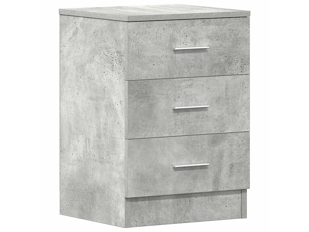 Nachtkastjes 2 st 38x35x56 cm bewerkt hout betongrijs