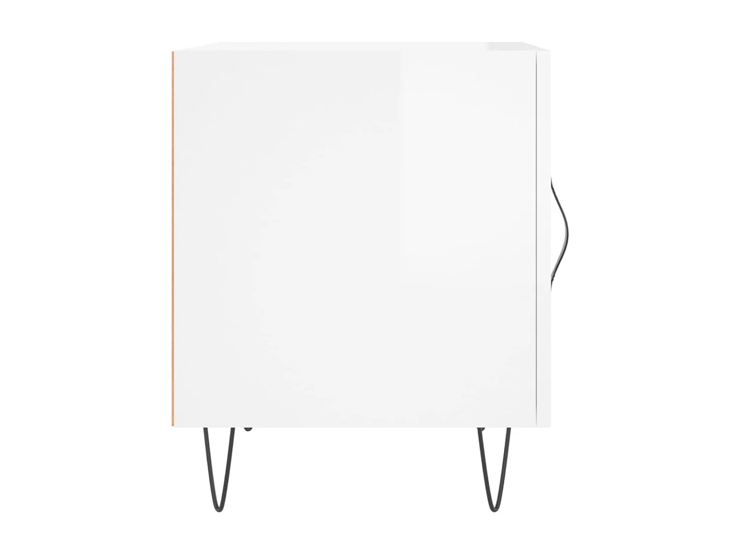 Mesa cabeceira 2pcs 40x40x50cm deriv. madeira branco brilhante