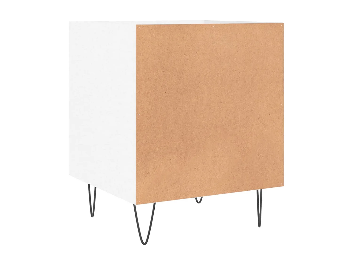 Mesa cabeceira 2pcs 40x40x50cm deriv. madeira branco brilhante