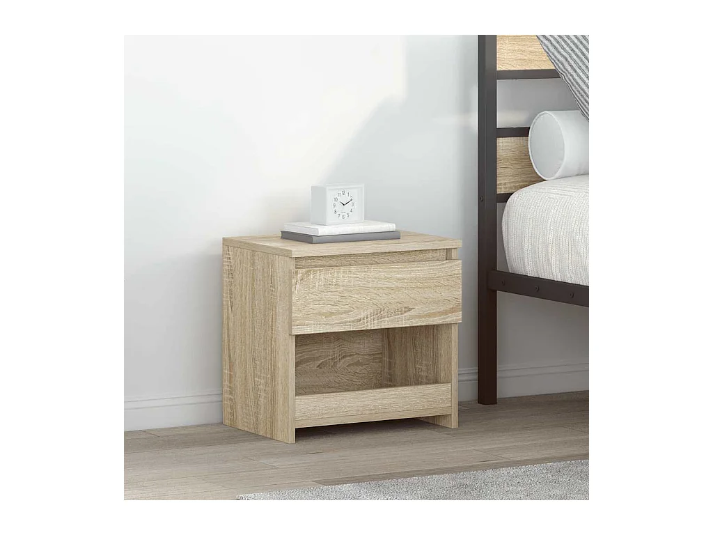 Tables de chevet 2 pcs Chêne sonoma 40x30x39 cm Aggloméré