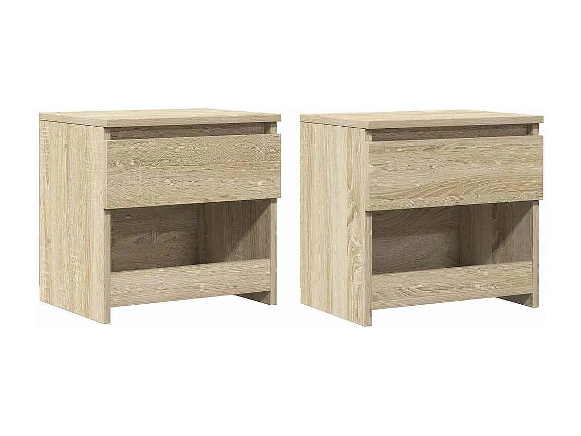Nachttische 2 Stk. Sonoma-Eiche 40x30x39 cm Holzwerkstoff