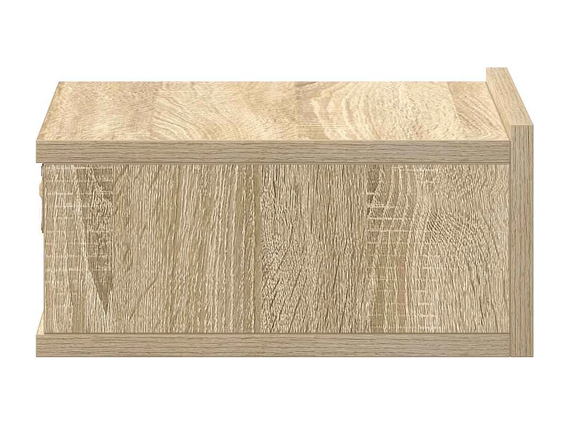 Tables de chevet flottantes 2 pcs Chêne sonoma Bois ingénierie