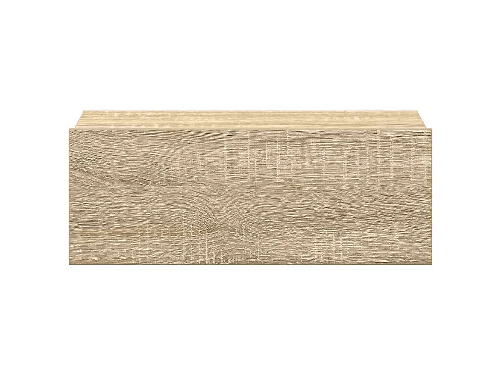 Tables de chevet flottantes 2 pcs Chêne sonoma Bois ingénierie