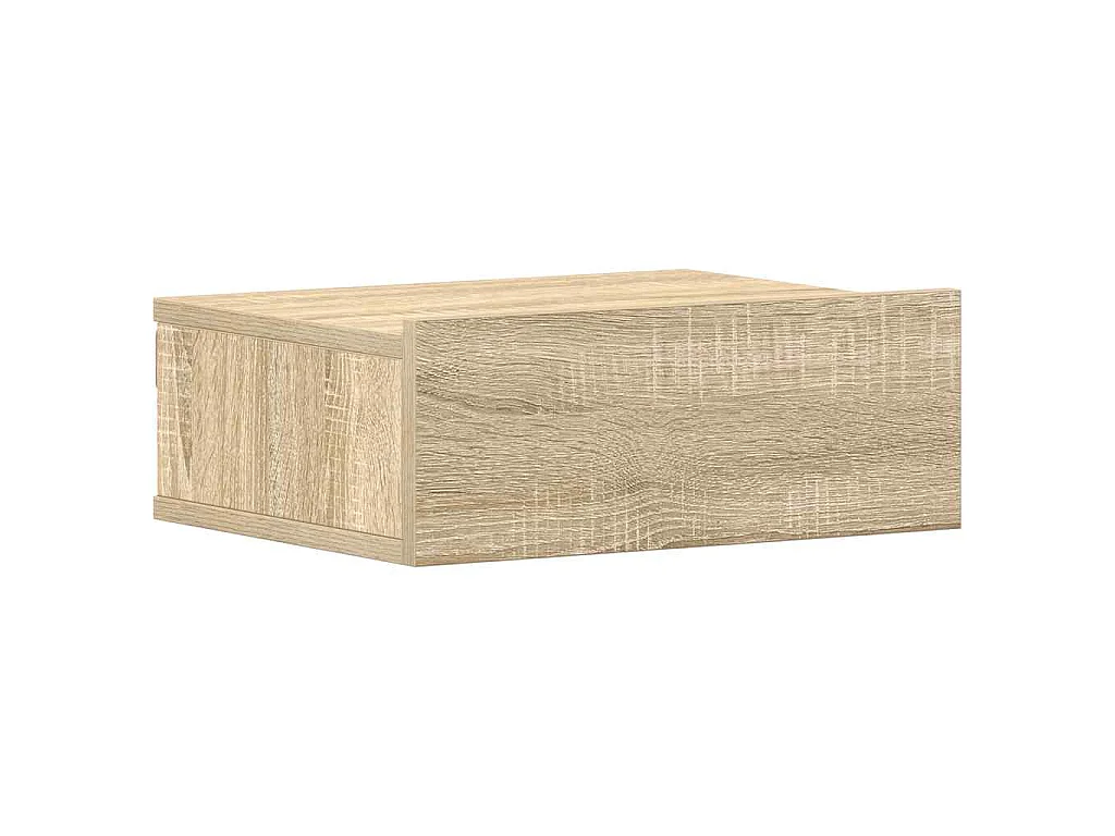 Tables de chevet flottantes 2 pcs Chêne sonoma Bois ingénierie