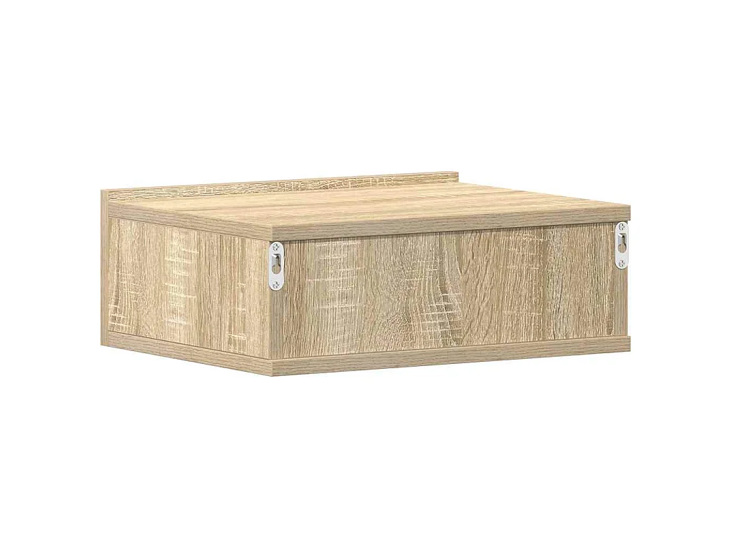 Tables de chevet flottantes 2 pcs Chêne sonoma Bois ingénierie