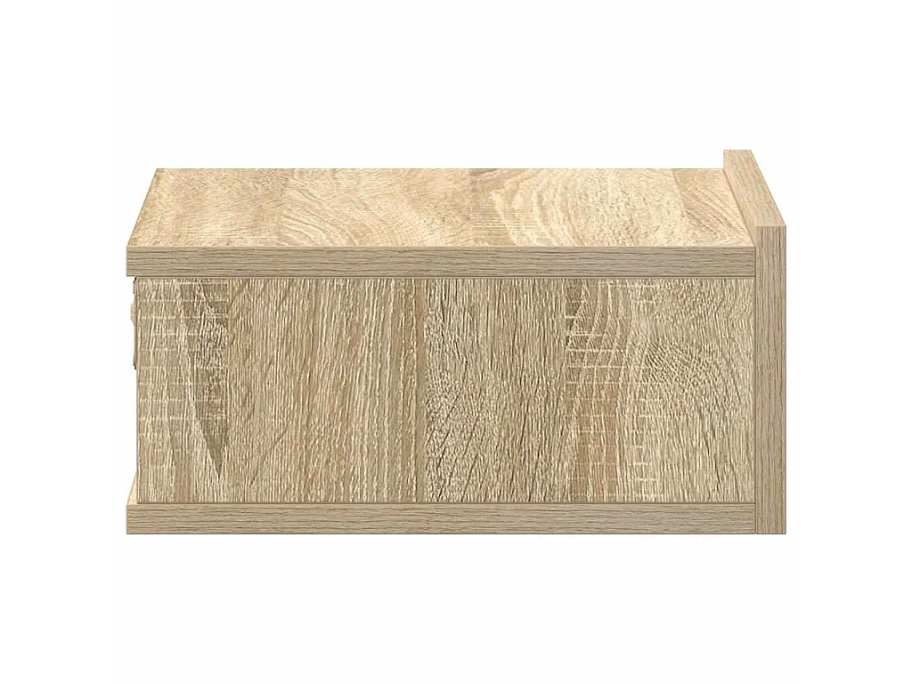 Tables de chevet flottantes 2 pcs Chêne sonoma Bois ingénierie