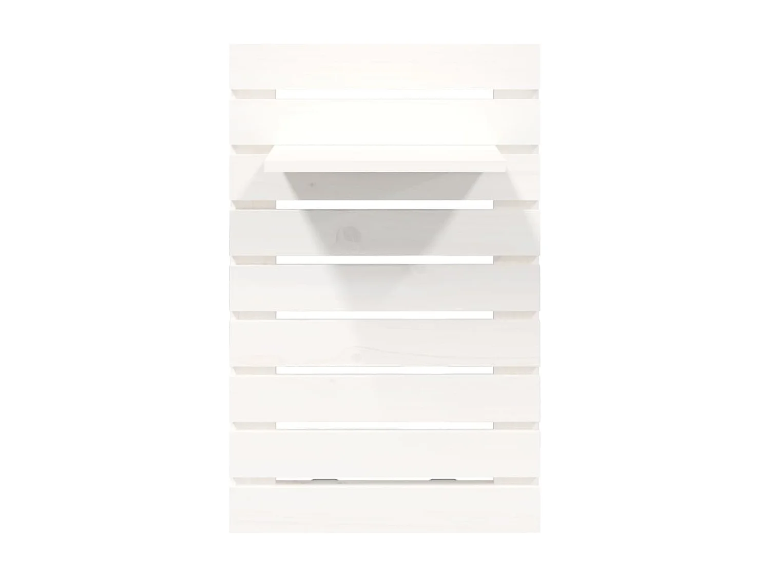Étagères de chevet murales 2 pcs Blanc Bois de pin massif