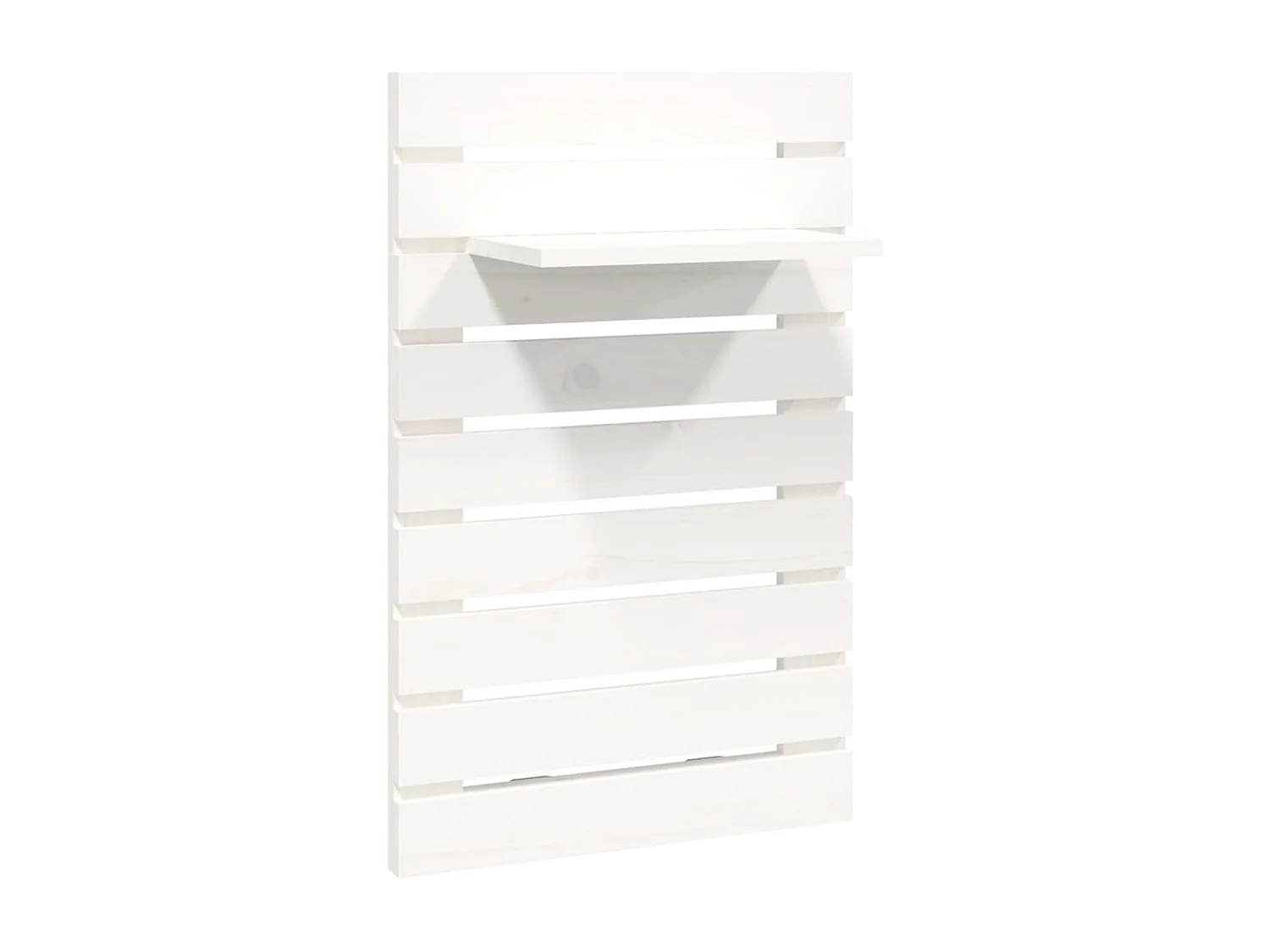 Étagères de chevet murales 2 pcs Blanc Bois de pin massif