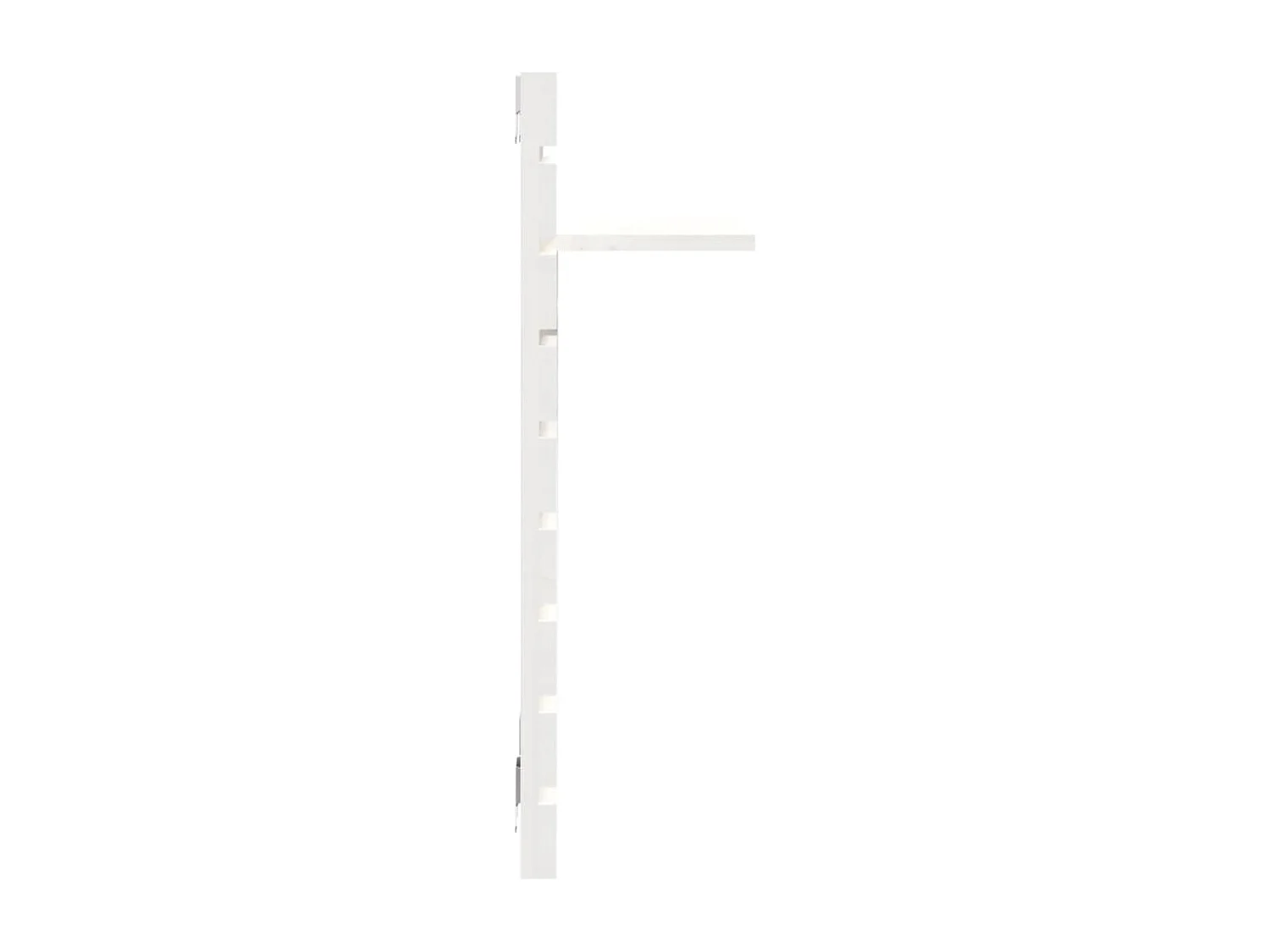 Étagères de chevet murales 2 pcs Blanc Bois de pin massif