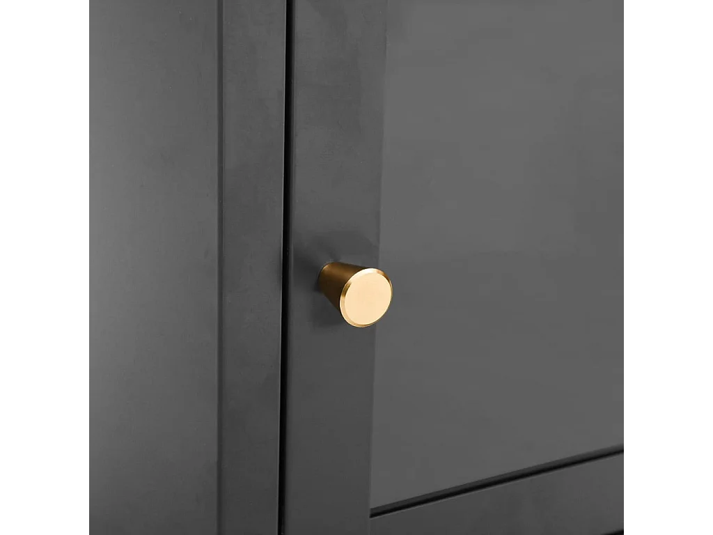 Nachttische 2 Stk. Anthrazit 40x30x54,5 cm Stahl und Glas