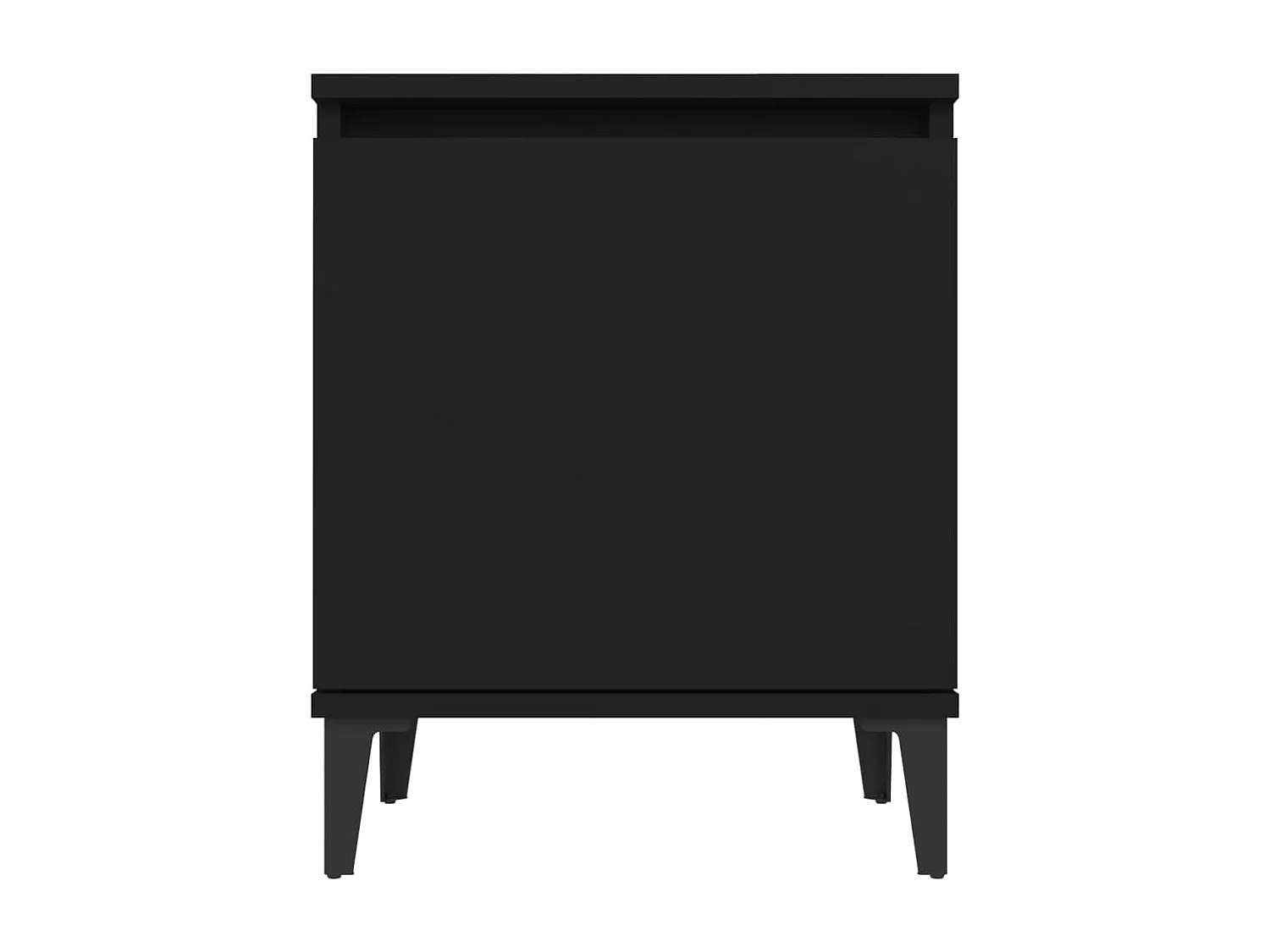 Mesa de cabeceira c/ pernas em metal 40x30x50 cm preto