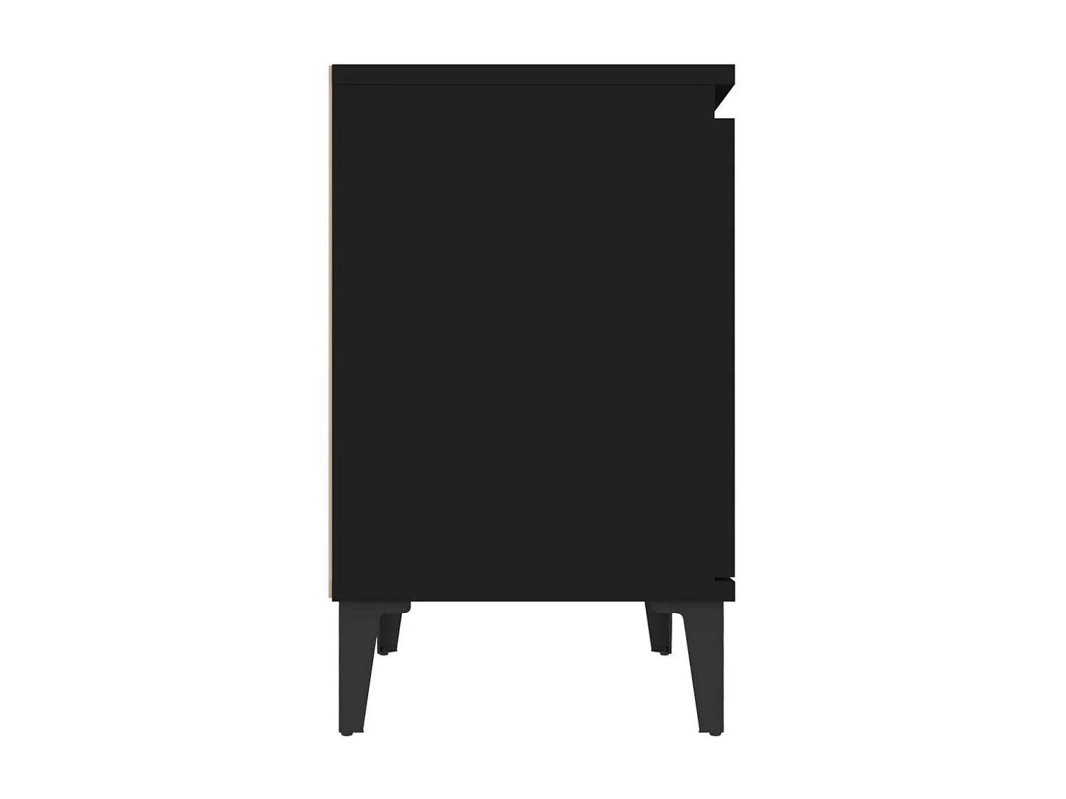 Mesa de cabeceira c/ pernas em metal 40x30x50 cm preto