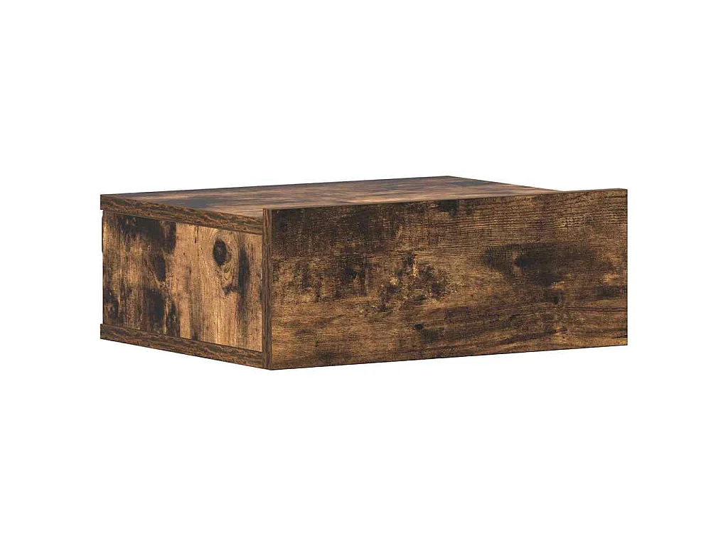 Tables de chevet flottantes 2 pcs Chêne fumé 40x30x15 cm