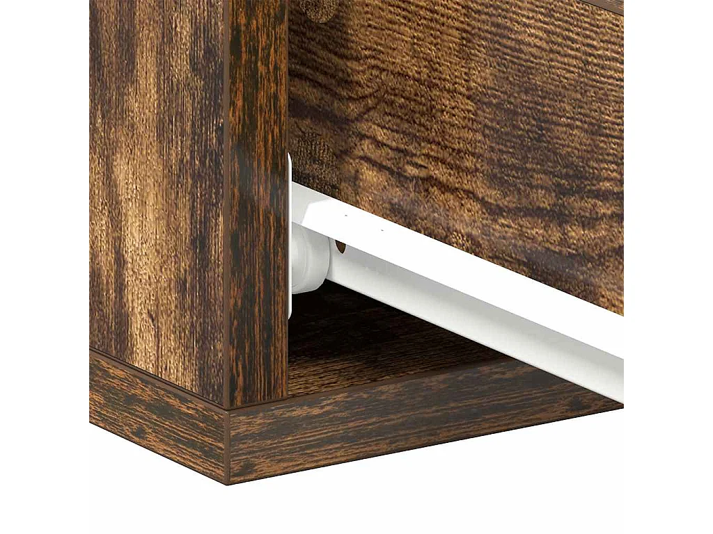 Tables de chevet flottantes 2 pcs Chêne fumé 40x30x15 cm