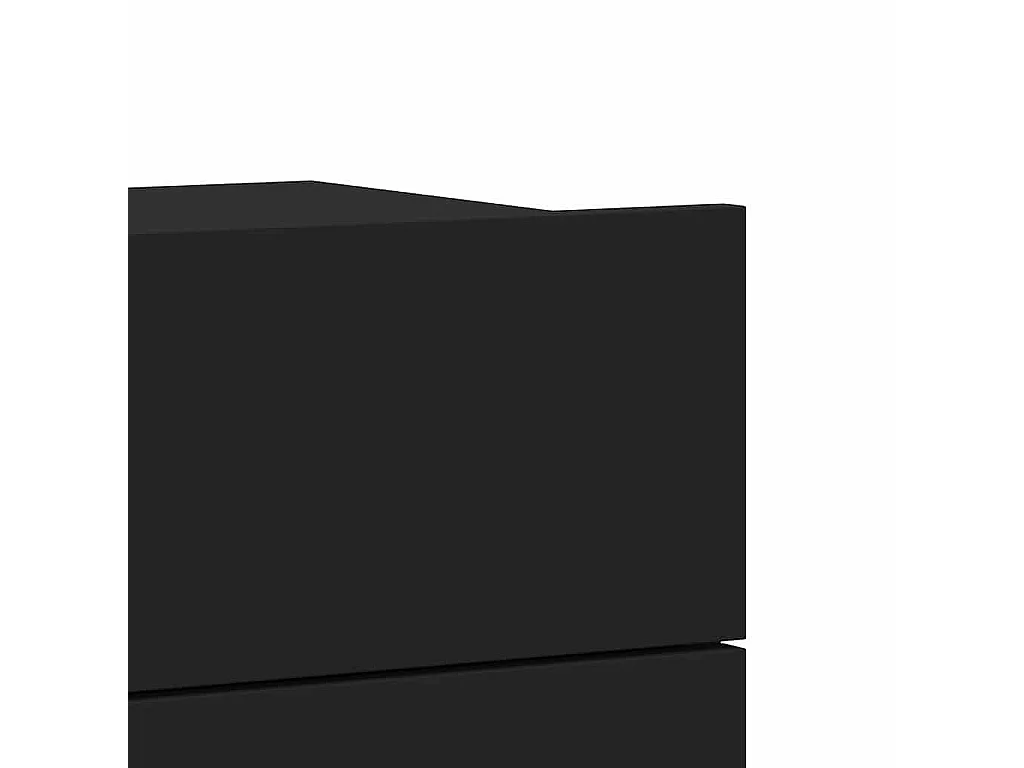 Comodini 2 pz Neri 40x30x30 cm in Legno Multistrato