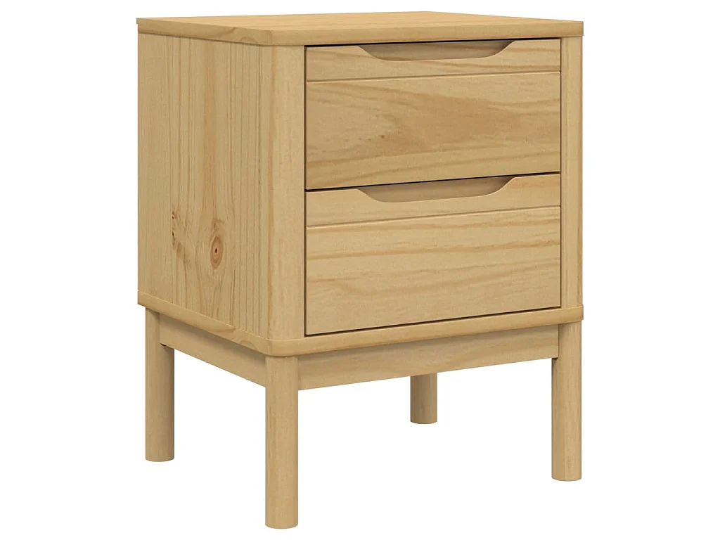 Comodino FLORO Marrone Cera 45x39x57 cm Legno di Pino