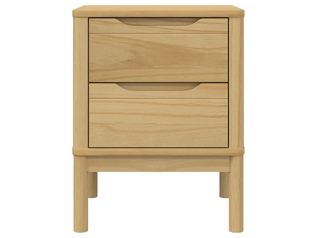Comodino FLORO Marrone Cera 45x39x57 cm Legno di Pino