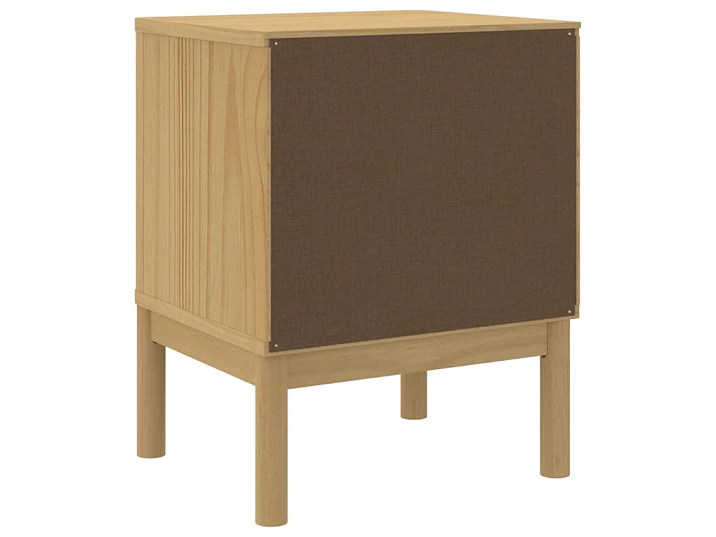 Comodino FLORO Marrone Cera 45x39x57 cm Legno di Pino