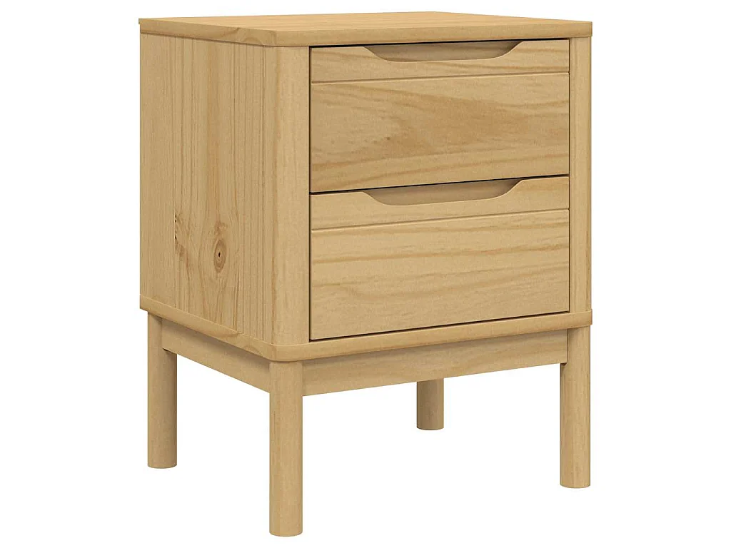 Nachtkastje FLORO 45x39x57 cm massief grenenhout wasbruin
