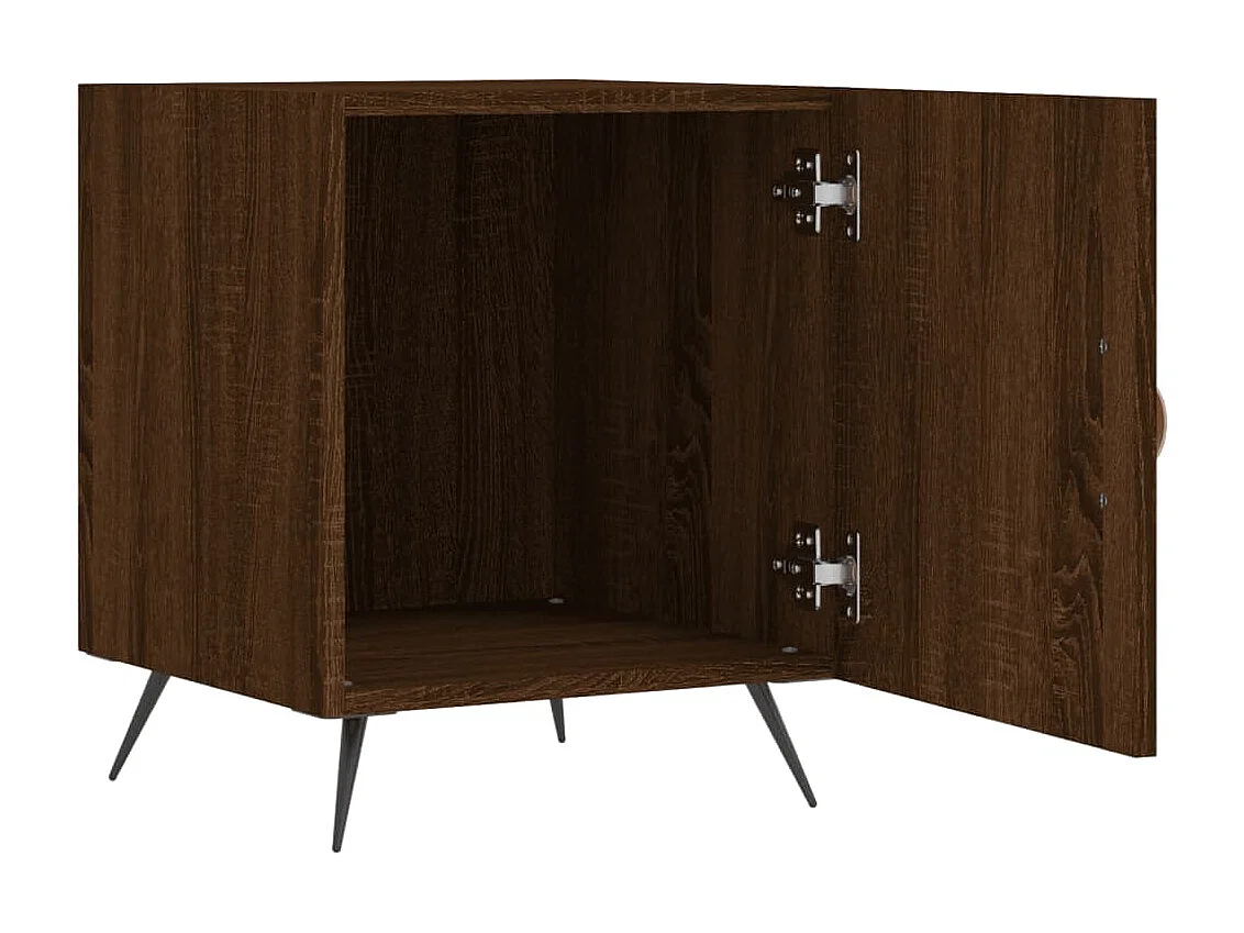 Nachtkastjes 2 st 40x40x50 cm bewerkt hout bruin eikenkleur