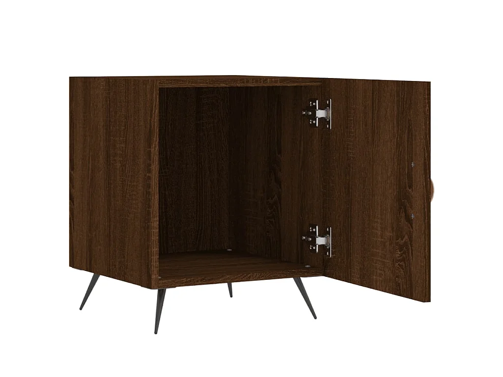 Mesitas noche 2 uds madera ingeniería marrón roble 40x40x50 cm
