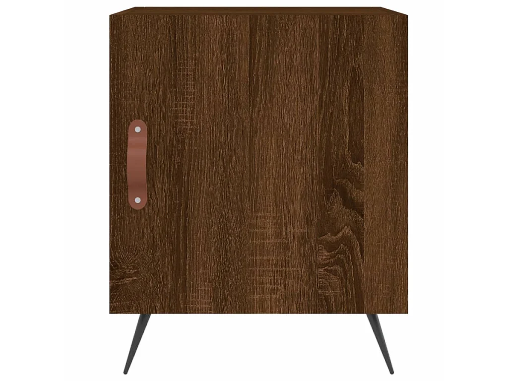 Mesitas noche 2 uds madera ingeniería marrón roble 40x40x50 cm
