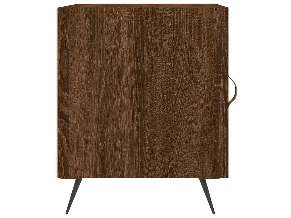 Mesitas noche 2 uds madera ingeniería marrón roble 40x40x50 cm