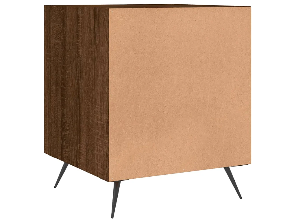 Mesitas noche 2 uds madera ingeniería marrón roble 40x40x50 cm