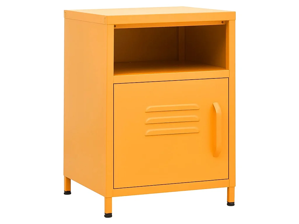 Nachttisch Senfgelb 35x35x51 cm Stahl