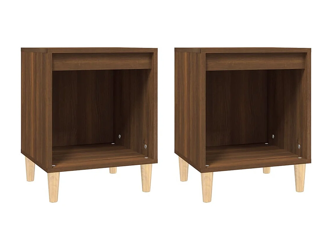Tables de chevet 2 pcs Chêne marron 40x35x50 cm