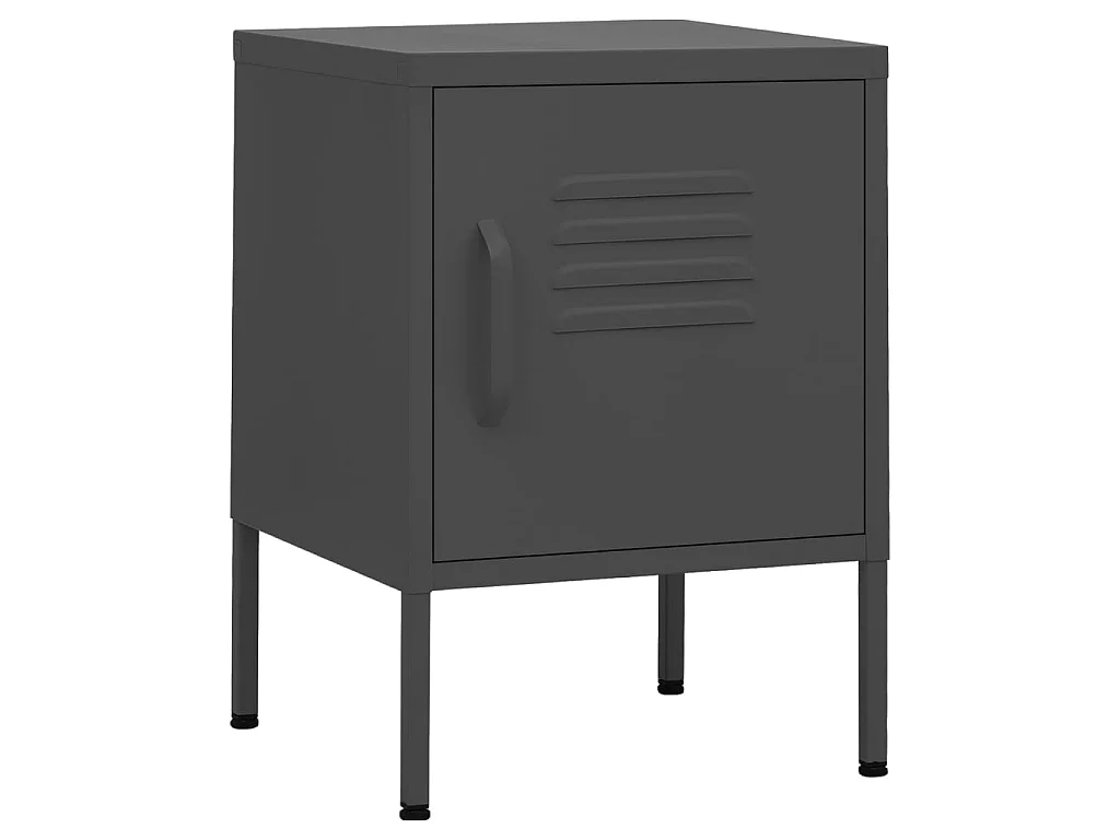Nachttisch Anthrazit 35x35x51 cm Stahl