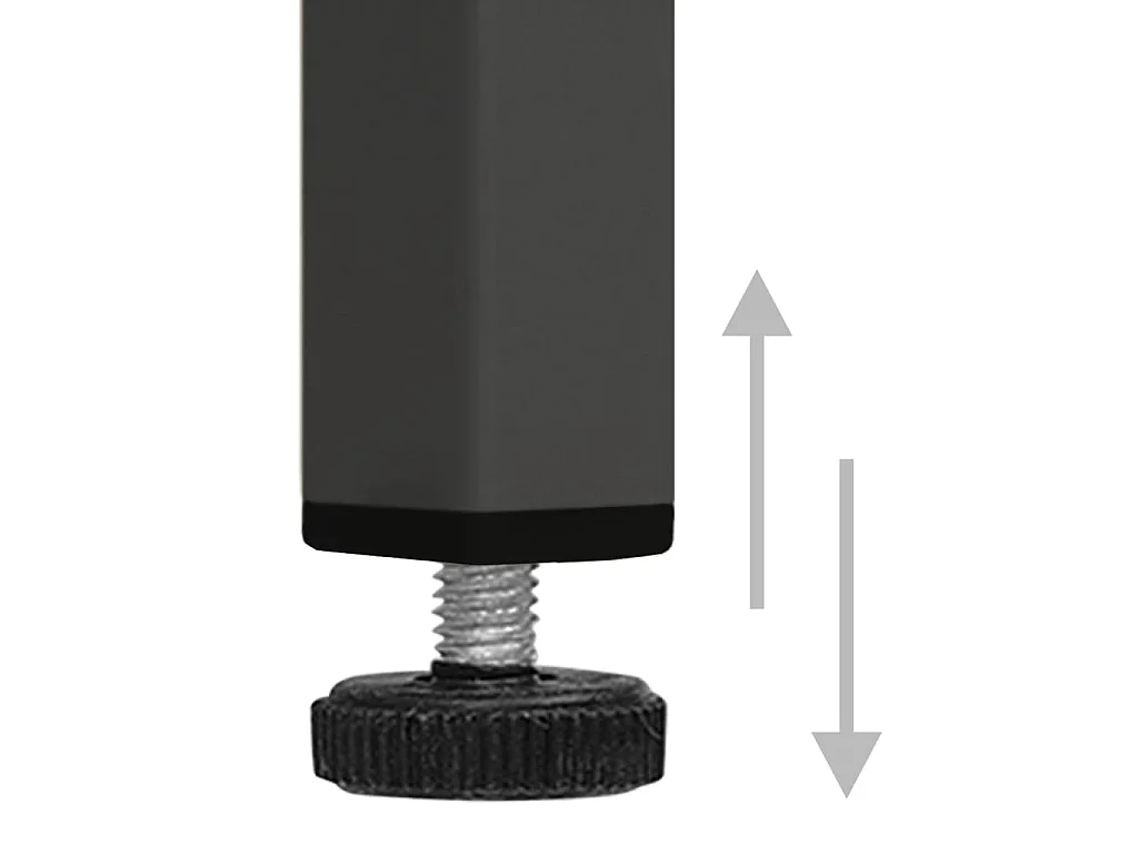 Nachttisch Anthrazit 35x35x51 cm Stahl