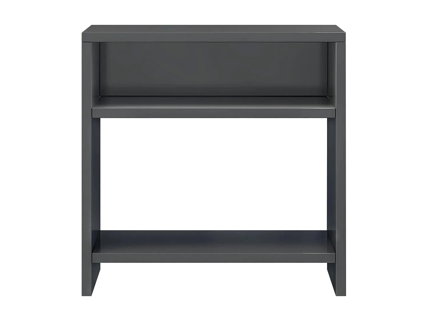 Nachttisch Hochglanz-Grau 40x30x40 cm Holzwerkstoff