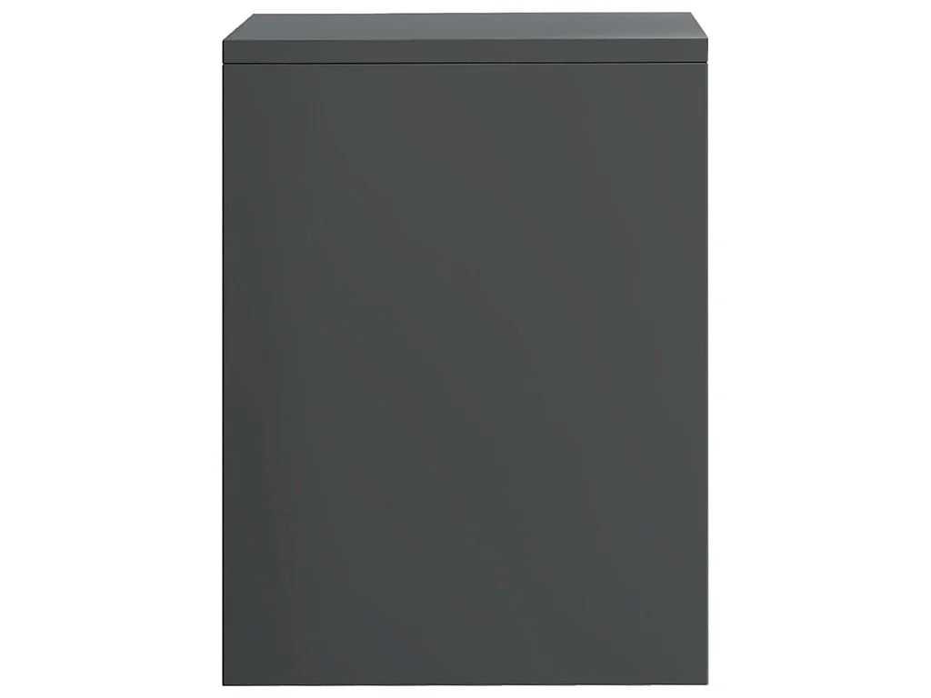 Table de chevet gris brillant 40x30x40 cm bois d'ingénierie