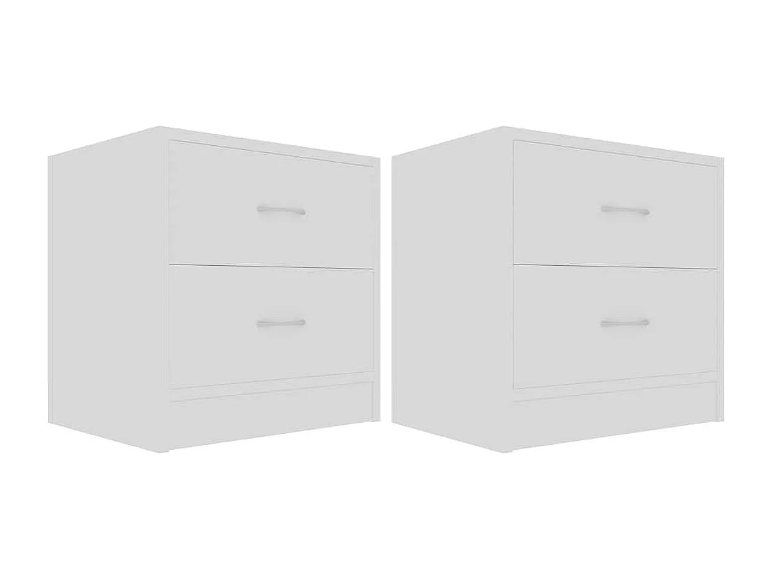 Nachtkastjes 2 st 40x30x40 cm bewerkt hout wit