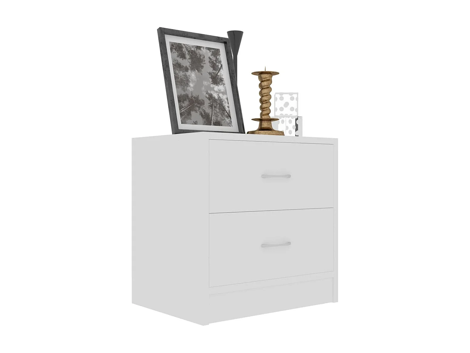 Nachtkastjes 2 st 40x30x40 cm bewerkt hout wit