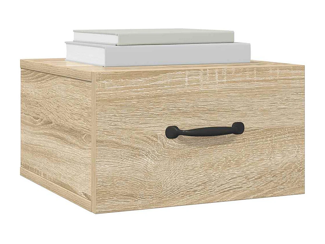 Wand-Nachttische 2 Stk. Sonoma-Eiche 35x35x20 cm