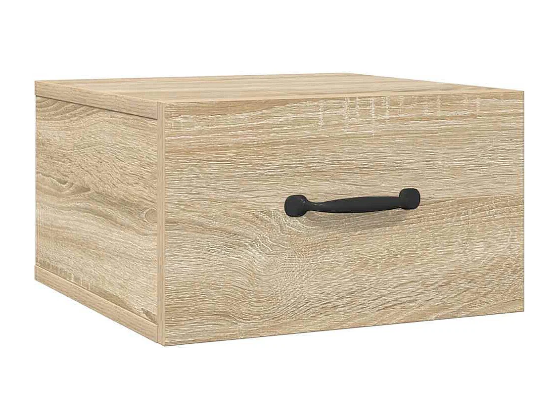 Wand-Nachttische 2 Stk. Sonoma-Eiche 35x35x20 cm