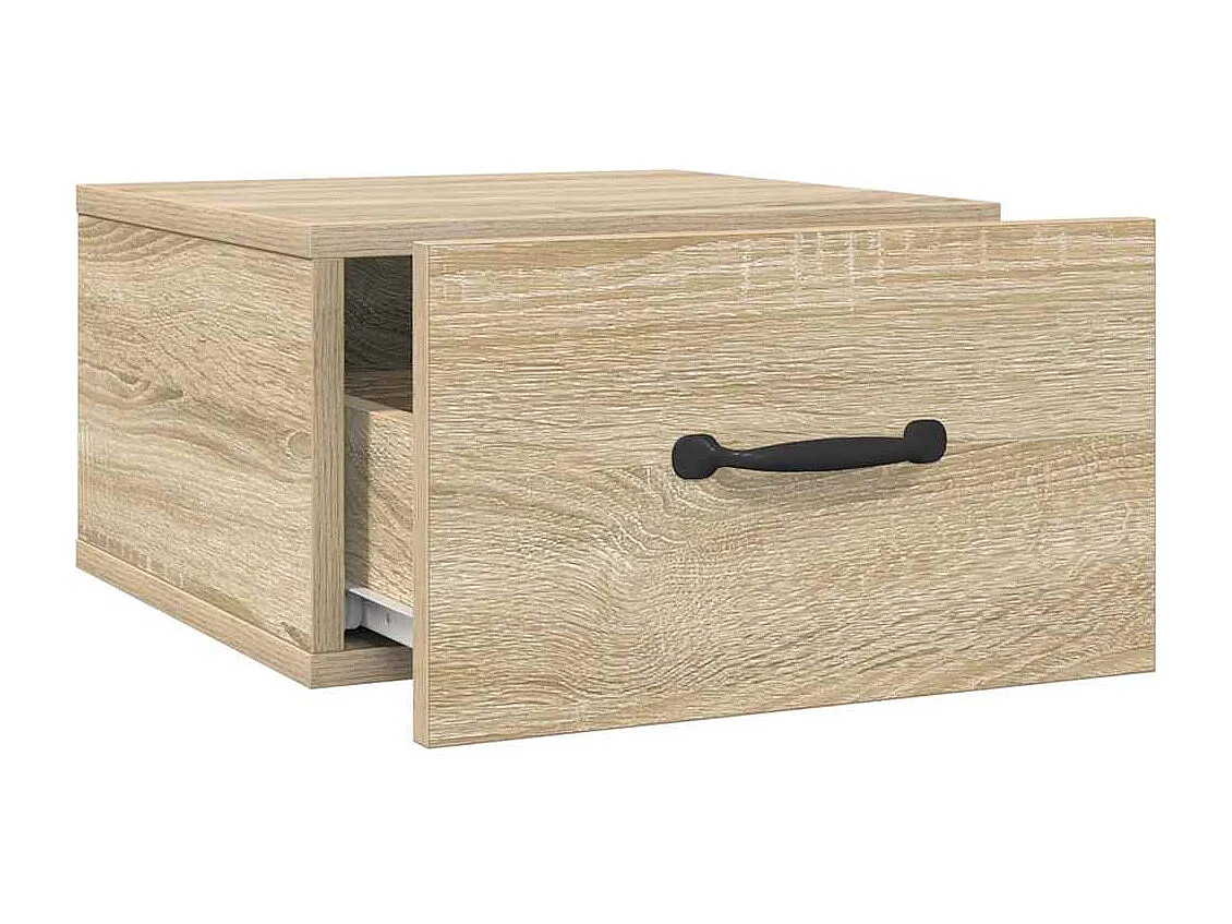 Wand-Nachttische 2 Stk. Sonoma-Eiche 35x35x20 cm