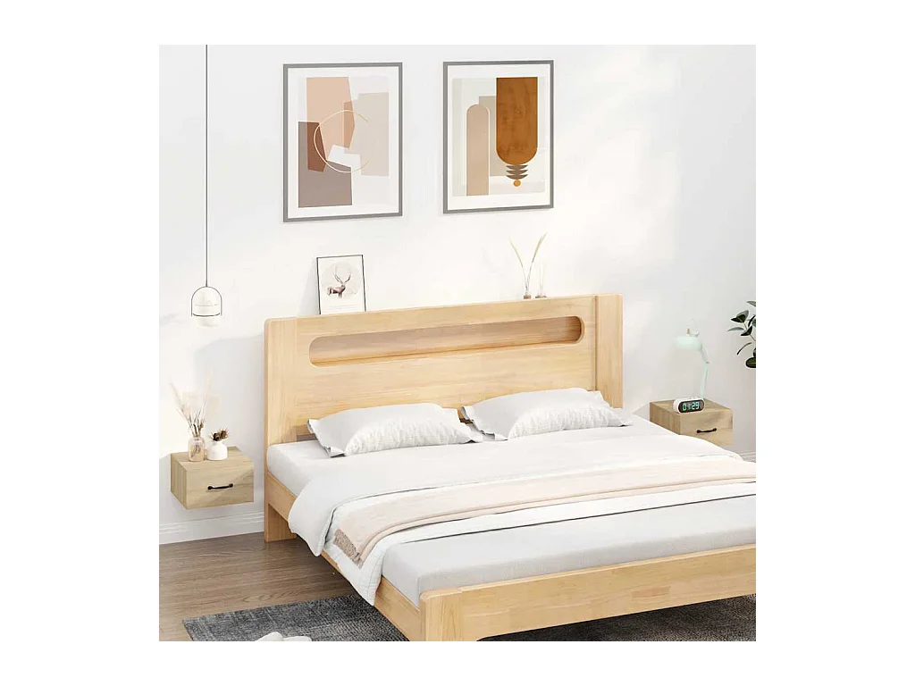 Comodini a Muro 2 pz Rovere Sonoma 35x35x20 cm