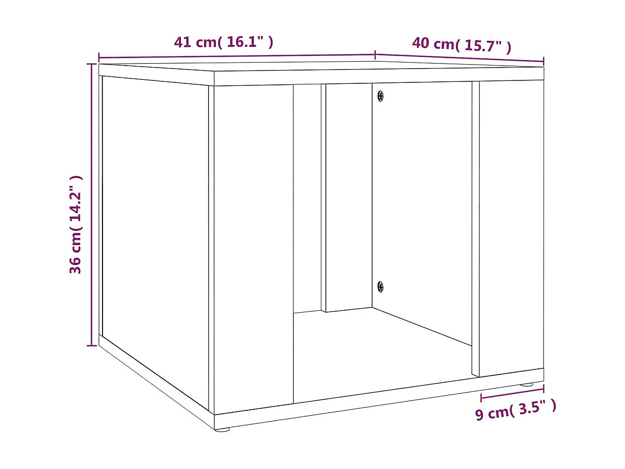 Table de chevet Chêne marron 41x40x36 cm Bois d'ingénierie