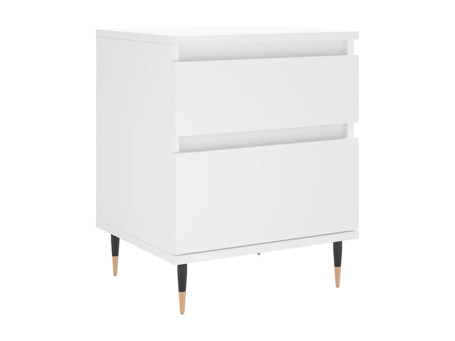 Tables de chevet 2 pcs blanc 40x35x50 cm bois d’ingénierie