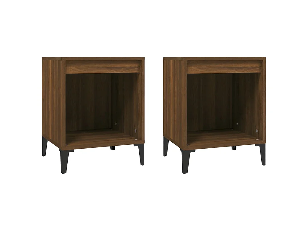 Tables de chevet 2 pcs Chêne marron 40x35x50 cm