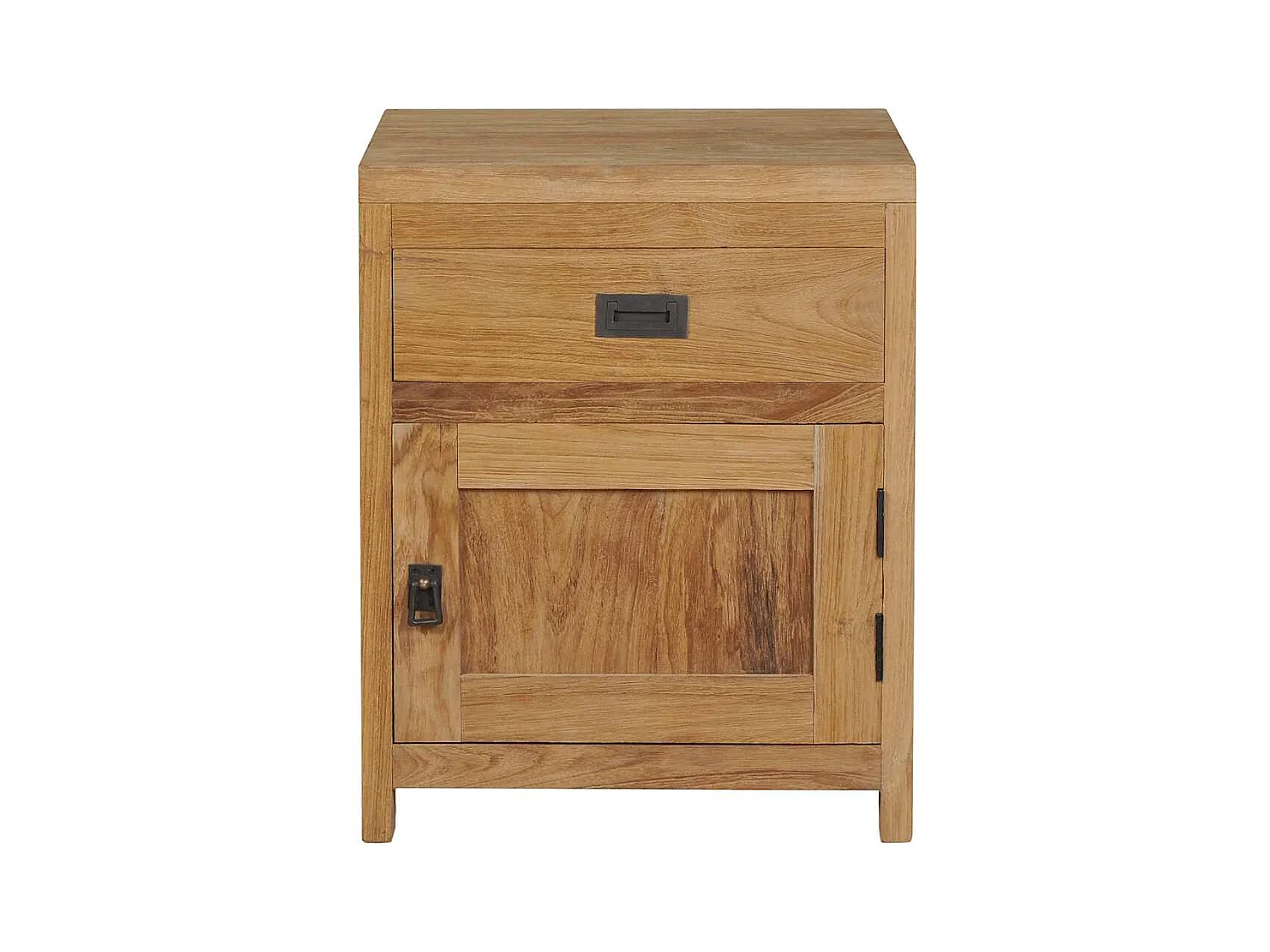 Comodino in Legno Massello di Teak 40x30x50 cm