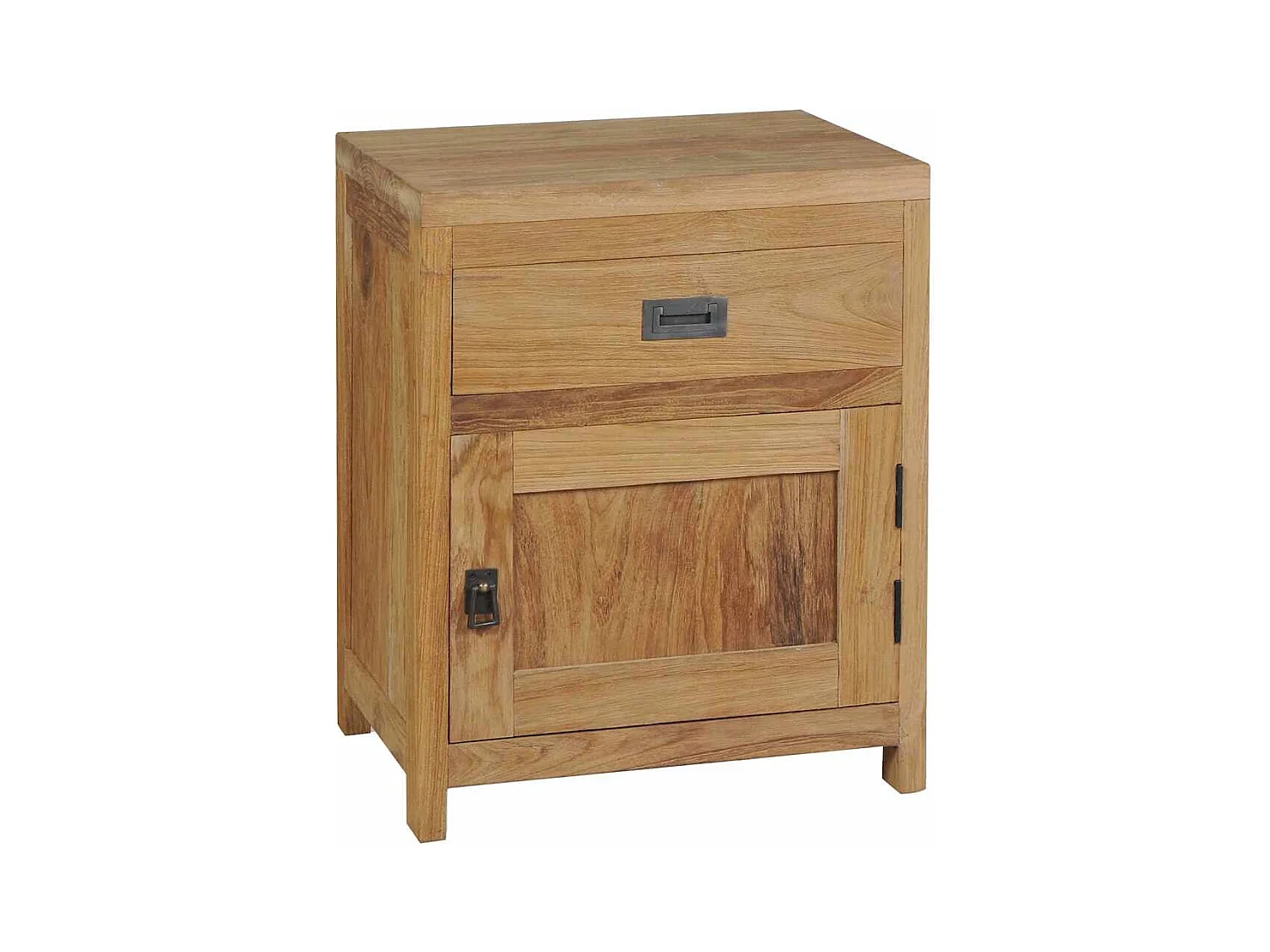 Comodino in Legno Massello di Teak 40x30x50 cm